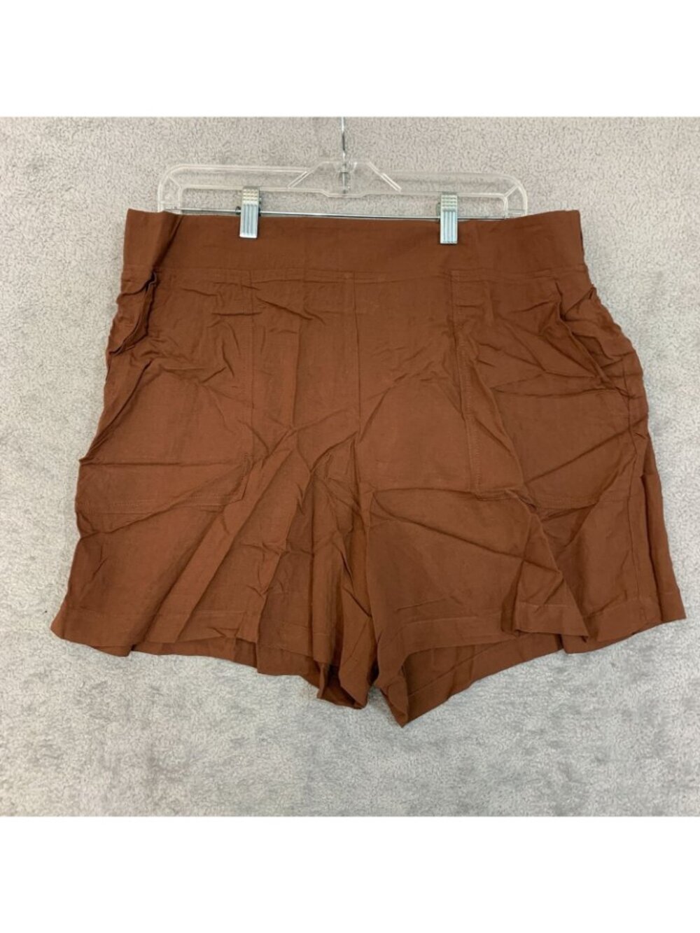 NWT Wildfox Women's Shorts XL Brown 5" Inseam Elastic Waist Lightweight Rayon - Picture 4 of 10